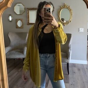 Philosophy Yellow Corduroy Jacket NWOT medium